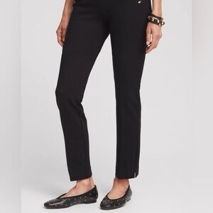 Chico’s Dark Charcoal Pull On Hollywood Waist Pant Rayon-Poly-Nylon-Spandex